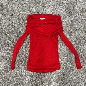 Red Off-Shoulder Top